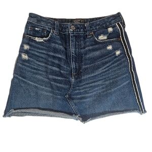 Abercrombie &‎ Fitch Skirt Womens 28 6 Denim Zoe Natural Rise A-Line Distressed